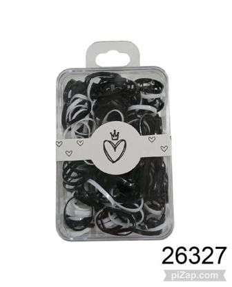 Imagen de COLITAS DE PELO GOMITAS85 NEGRO Y BLANCO EN CAJITA  5.26